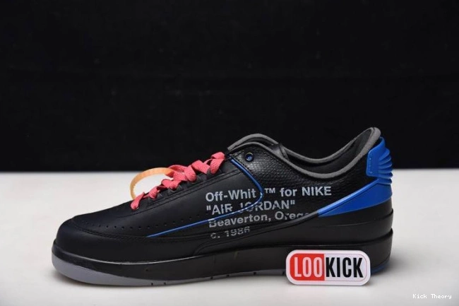 Kick Theory DJ4375-004 SP Jordan 2 Black Low Retro Blue Off-White 0807